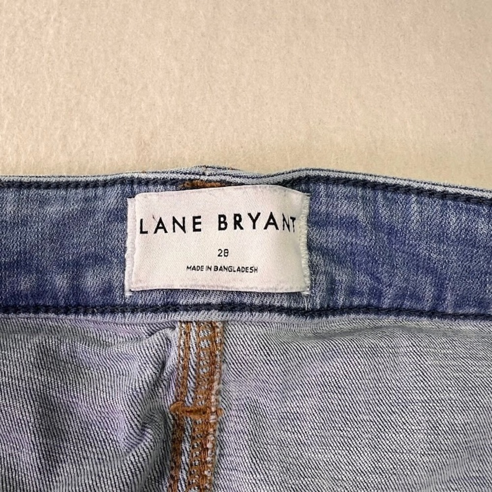 Lane Bryant Capri Jeans Womens Plus Sz 28 Blue Mid Rise Boyfriend Flex Waistband - Picture 4 of 7